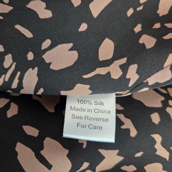 Parker Leopard Print Dress 100% Silk S Lightweight Flowy Whimsigoth Mobwife Glam - Picture 9 of 16